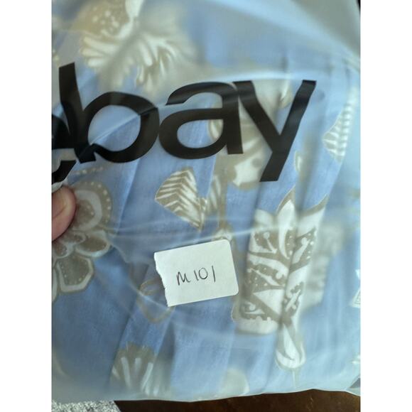 Gretchen Scott Blue Floral Midi Dress XS V-Neck Belted Waist - Picture 8 of 8